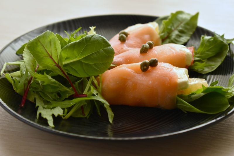 ノルウエーサーモンとグレープフルーツの前菜