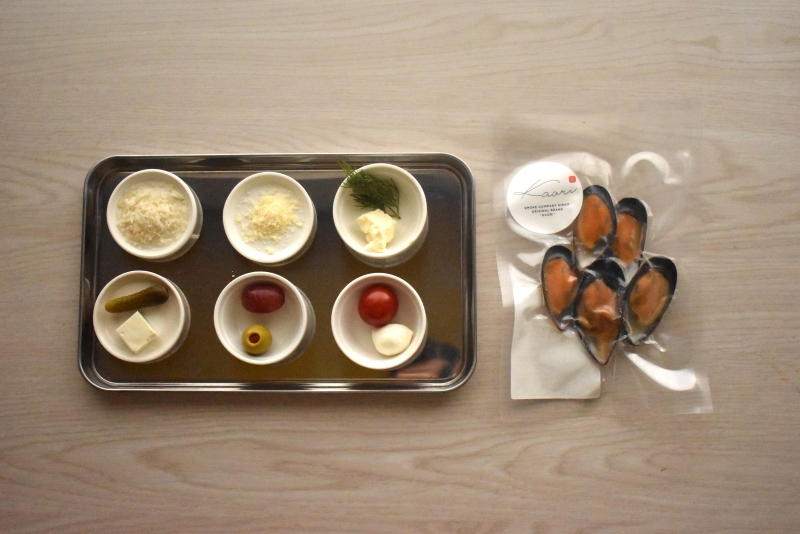 スモークムール貝を使ったピンチョス_材料