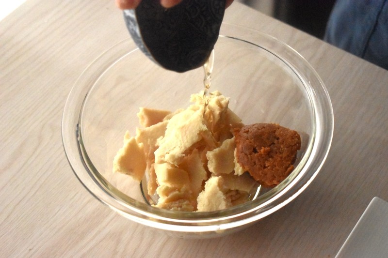 天然汐紅鮭切り身を使った粕汁プロセス