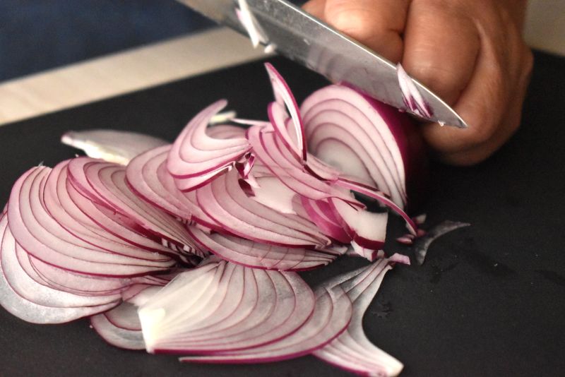 カルパッチョ用に切った野菜